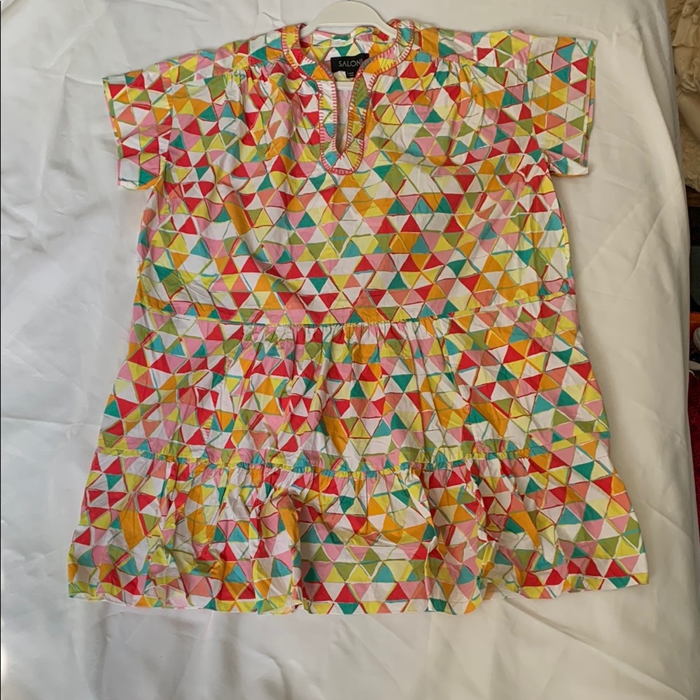 SALONI Colorful Geometric Dress